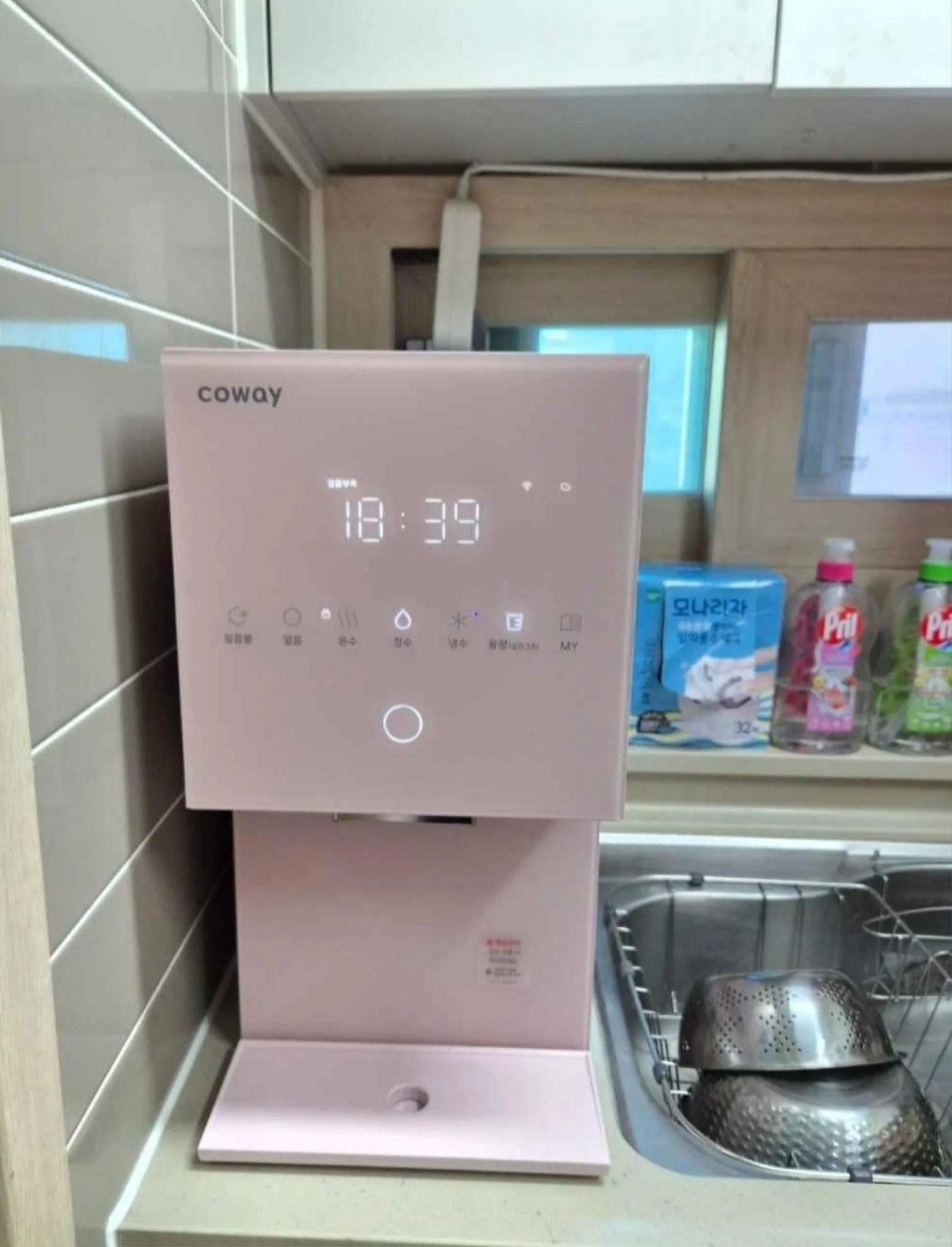 정수기설치 코웨이 정수기 주방 설치 실사